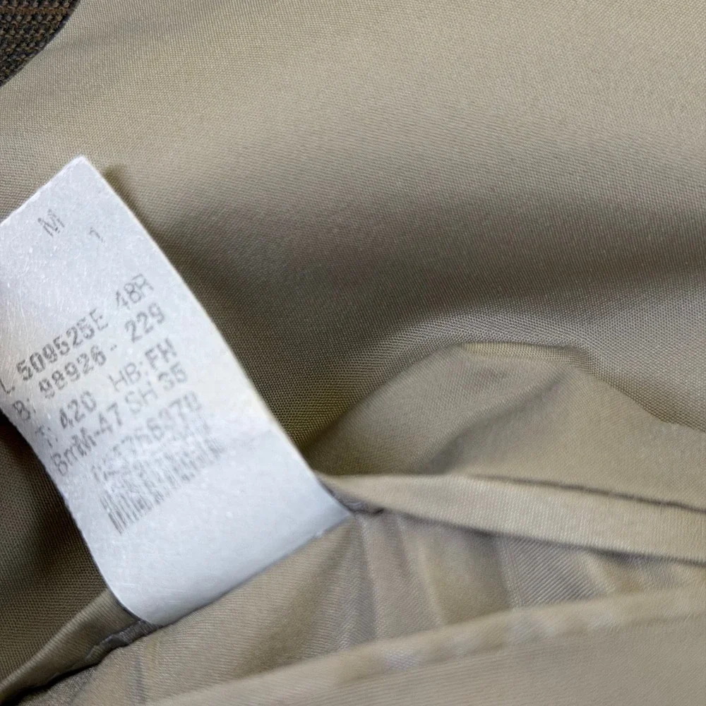 Lauren Ralph Lauren Sport Coat Mens 48 Regular Brown Wool Micro Check Blazer